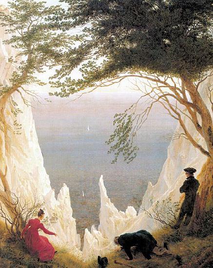 Caspar David Friedrich Chalk Cliffs on Rugen Sweden oil painting art